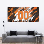 Personalised Perth Scorchers Cricket Fan Pride Tapestry Dynamic Flaming Dragon Art With Perth City Skyline