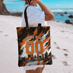 Personalised Perth Scorchers Cricket Fan Pride Tote Bag Dynamic Flaming Dragon Art With Perth City Skyline