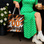 Personalised Perth Scorchers Cricket Fan Pride Tote Bag Dynamic Flaming Dragon Art With Perth City Skyline
