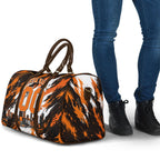 Personalised Perth Scorchers Cricket Fan Pride Travel Bag Dynamic Flaming Dragon Art With Perth City Skyline