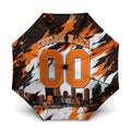 Personalised Perth Scorchers Cricket Fan Pride Umbrella Dynamic Flaming Dragon Art With Perth City Skyline