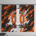 Personalised Perth Scorchers Cricket Fan Pride Window Curtain Dynamic Flaming Dragon Art With Perth City Skyline