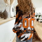 Personalised Perth Scorchers Cricket Fan Pride Women Casual Shirt Dynamic Flaming Dragon Art With Perth City Skyline