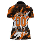 Personalised Perth Scorchers Cricket Fan Pride Women Polo Shirt Dynamic Flaming Dragon Art With Perth City Skyline