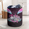 Personalised Sydney Sixers Cricket Mascot Skyline Laundry Basket Retro Neon Graphic Fan Art