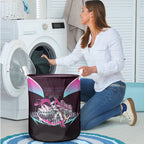 Personalised Sydney Sixers Cricket Mascot Skyline Laundry Basket Retro Neon Graphic Fan Art