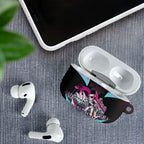 Personalised Sydney Sixers Cricket Mascot Skyline AirPods Case Retro Neon Graphic Fan Art