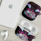 Personalised Sydney Sixers Cricket Mascot Skyline AirPods Case Retro Neon Graphic Fan Art