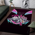 Personalised Sydney Sixers Cricket Mascot Skyline Area Rug Retro Neon Graphic Fan Art