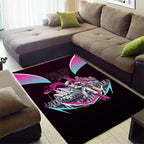 Personalised Sydney Sixers Cricket Mascot Skyline Area Rug Retro Neon Graphic Fan Art