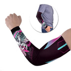 Personalised Sydney Sixers Cricket Mascot Skyline Arm Sleeves Retro Neon Graphic Fan Art