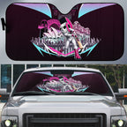 Personalised Sydney Sixers Cricket Mascot Skyline Auto Sun Shade Retro Neon Graphic Fan Art