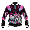Personalised Sydney Sixers Cricket Mascot Skyline Baseball Jacket Retro Neon Graphic Fan Art