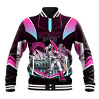 Personalised Sydney Sixers Cricket Mascot Skyline Baseball Jacket Retro Neon Graphic Fan Art