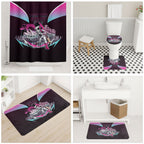 Personalised Sydney Sixers Cricket Mascot Skyline Bathroom Set Retro Neon Graphic Fan Art