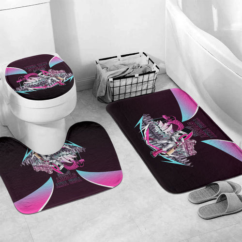 Personalised Sydney Sixers Cricket Mascot Skyline Bathroom Set Retro Neon Graphic Fan Art