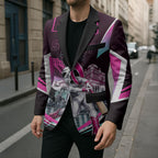 Personalised Sydney Sixers Cricket Mascot Skyline Blazer Retro Neon Graphic Fan Art