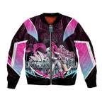 Personalised Sydney Sixers Cricket Mascot Skyline Bomber Jacket Retro Neon Graphic Fan Art