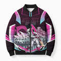 Personalised Sydney Sixers Cricket Mascot Skyline Bomber Puffer Jacket Retro Neon Graphic Fan Art