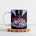 Personalised Sydney Sixers Cricket Mascot Skyline Ceramic Mug Retro Neon Graphic Fan Art