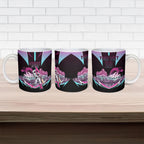 Personalised Sydney Sixers Cricket Mascot Skyline Ceramic Mug Retro Neon Graphic Fan Art