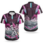 Personalised Sydney Sixers Cricket Mascot Skyline Couples Matching Tank Maxi Dress and Hawaiian Shirt Retro Neon Graphic Fan Art