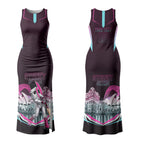 Personalised Sydney Sixers Cricket Mascot Skyline Couples Matching Tank Maxi Dress and Hawaiian Shirt Retro Neon Graphic Fan Art
