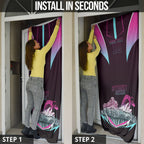 Personalised Sydney Sixers Cricket Mascot Skyline Door Cover Retro Neon Graphic Fan Art