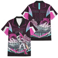 Personalised Sydney Sixers Cricket Mascot Skyline Family Matching Tank Maxi Dress and Hawaiian Shirt Retro Neon Graphic Fan Art
