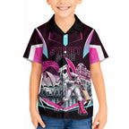 Personalised Sydney Sixers Cricket Mascot Skyline Hawaiian Shirt Retro Neon Graphic Fan Art