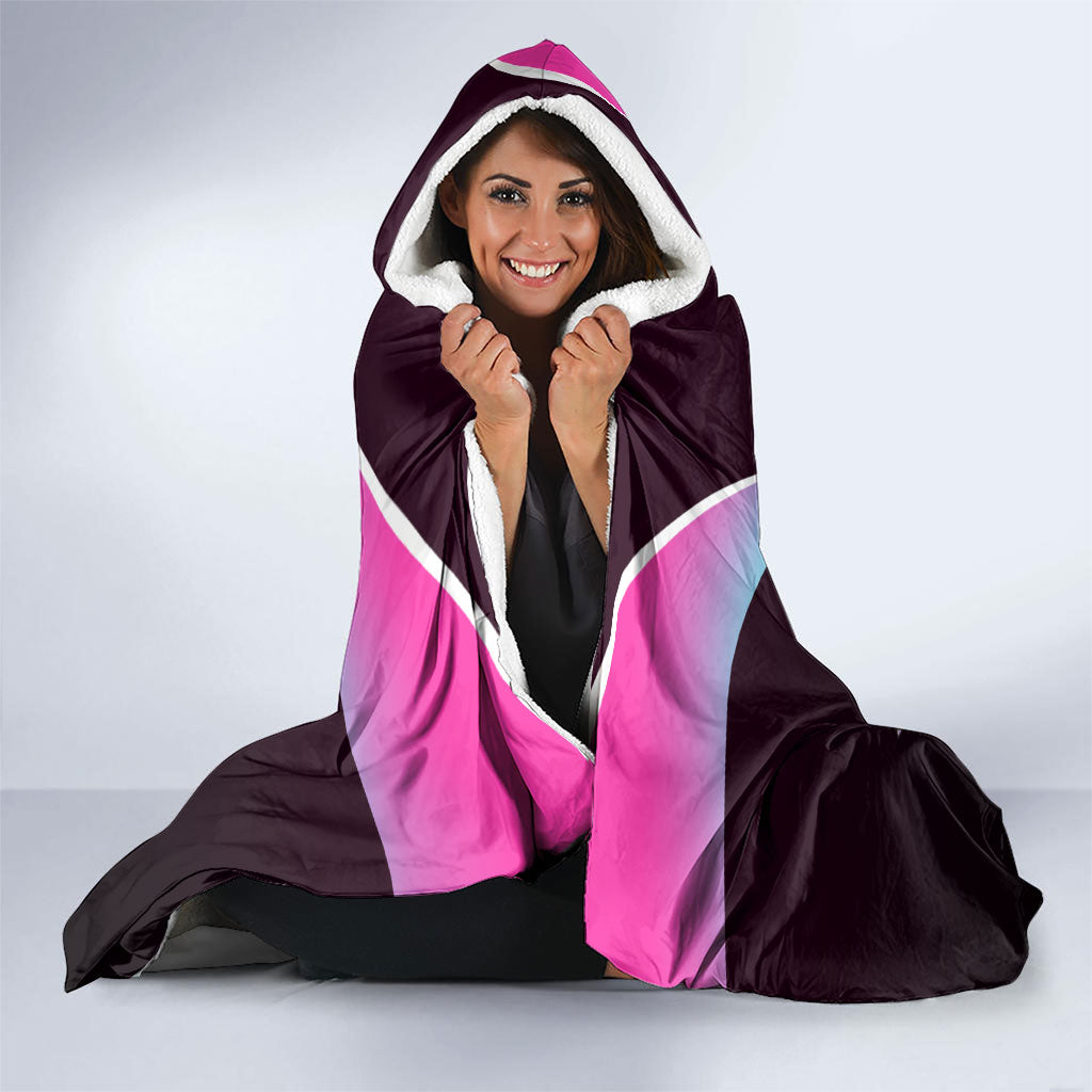 Personalised Sydney Sixers Cricket Mascot Skyline Hooded Blanket Retro Neon Graphic Fan Art