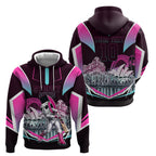 Personalised Sydney Sixers Cricket Mascot Skyline Hoodie Retro Neon Graphic Fan Art