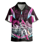 Personalised Sydney Sixers Cricket Mascot Skyline Kid Hawaiian Shirt Retro Neon Graphic Fan Art