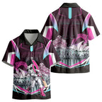 Personalised Sydney Sixers Cricket Mascot Skyline Kid Hawaiian Shirt Retro Neon Graphic Fan Art