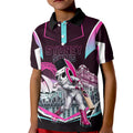 Personalised Sydney Sixers Cricket Mascot Skyline Kid Polo Shirt Retro Neon Graphic Fan Art