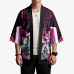 Personalised Sydney Sixers Cricket Mascot Skyline Kimono Retro Neon Graphic Fan Art