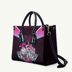 Personalised Sydney Sixers Cricket Mascot Skyline Leather Bag Retro Neon Graphic Fan Art