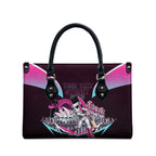 Personalised Sydney Sixers Cricket Mascot Skyline Leather Bag Retro Neon Graphic Fan Art
