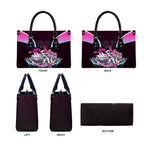 Personalised Sydney Sixers Cricket Mascot Skyline Leather Bag Retro Neon Graphic Fan Art