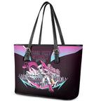Personalised Sydney Sixers Cricket Mascot Skyline Leather Tote Bag Retro Neon Graphic Fan Art
