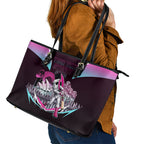 Personalised Sydney Sixers Cricket Mascot Skyline Leather Tote Bag Retro Neon Graphic Fan Art