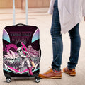 Personalised Sydney Sixers Cricket Mascot Skyline Luggage Cover Retro Neon Graphic Fan Art