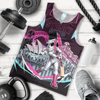 Personalised Sydney Sixers Cricket Mascot Skyline Men Tank Top Retro Neon Graphic Fan Art