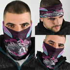 Personalised Sydney Sixers Cricket Mascot Skyline Neck Gaiter Retro Neon Graphic Fan Art