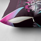 Personalised Sydney Sixers Cricket Mascot Skyline Pillow Cover Retro Neon Graphic Fan Art