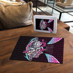 Personalised Sydney Sixers Cricket Mascot Skyline Puzzle Retro Neon Graphic Fan Art