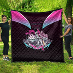 Personalised Sydney Sixers Cricket Mascot Skyline Quilt Retro Neon Graphic Fan Art