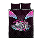 Personalised Sydney Sixers Cricket Mascot Skyline Quilt Bed Set Retro Neon Graphic Fan Art