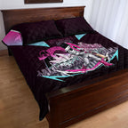 Personalised Sydney Sixers Cricket Mascot Skyline Quilt Bed Set Retro Neon Graphic Fan Art