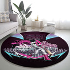 Personalised Sydney Sixers Cricket Mascot Skyline Round Carpet Retro Neon Graphic Fan Art